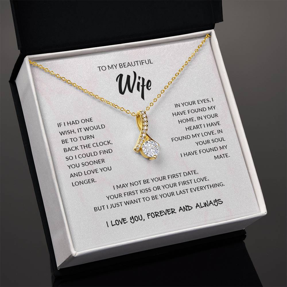 To My Beautiful Wife | I Love You, Forever &amp; Always - Alluring Beauty necklace - Smith&