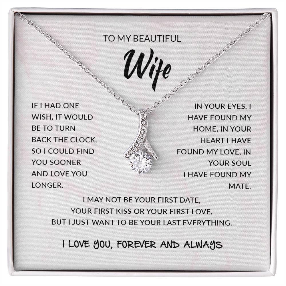 To My Beautiful Wife | I Love You, Forever &amp; Always - Alluring Beauty necklace - Smith&