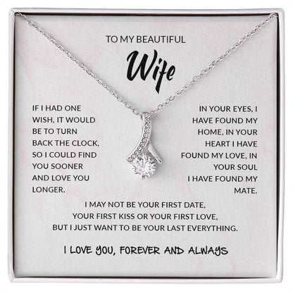 To My Beautiful Wife | I Love You, Forever &amp; Always - Alluring Beauty necklace - Smith&