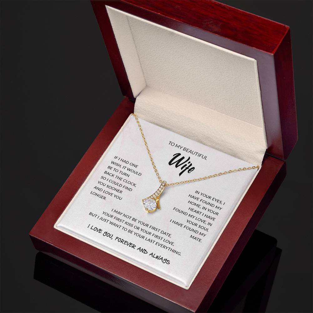 To My Beautiful Wife | I Love You, Forever &amp; Always - Alluring Beauty necklace - Smith&