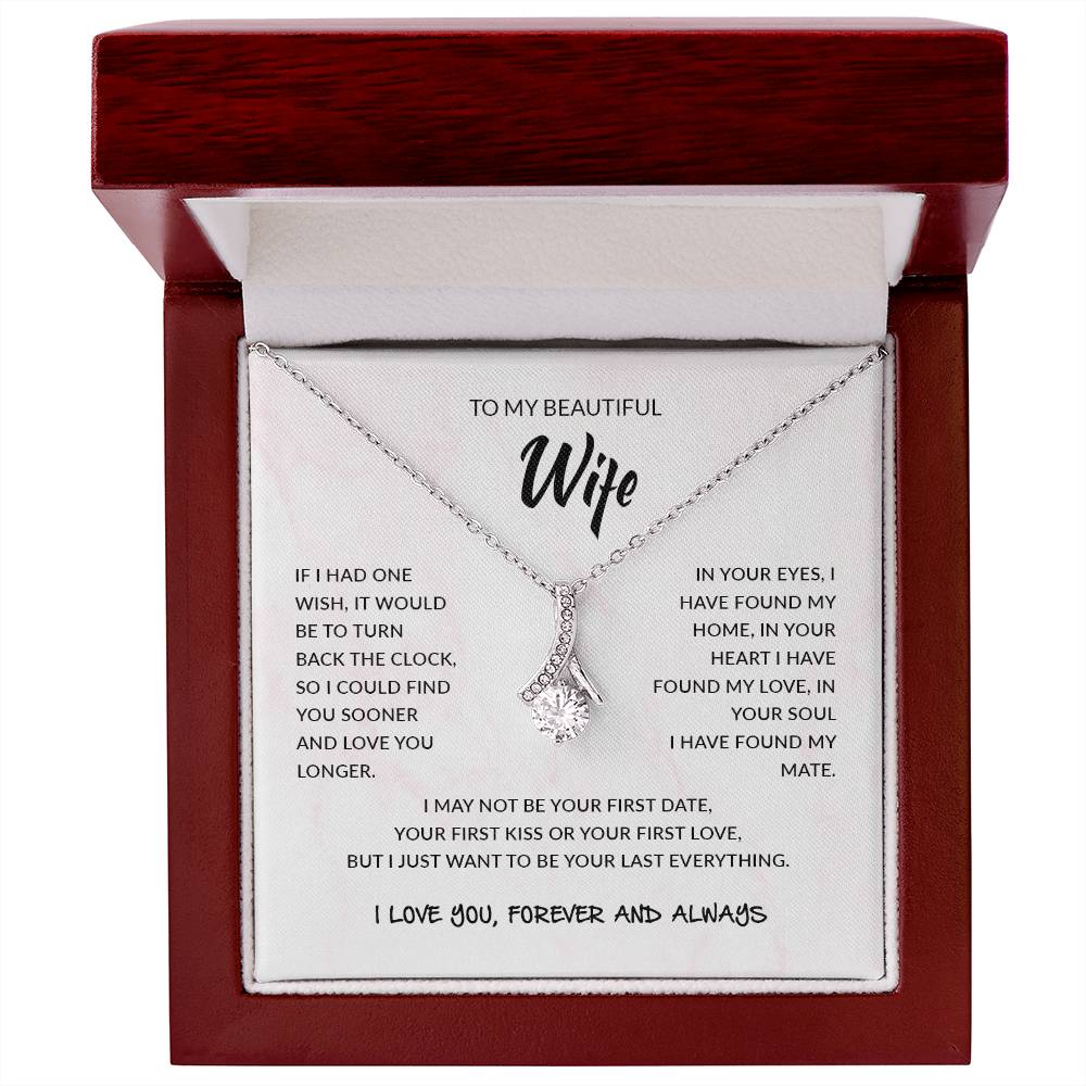 To My Beautiful Wife | I Love You, Forever &amp; Always - Alluring Beauty necklace - Smith&