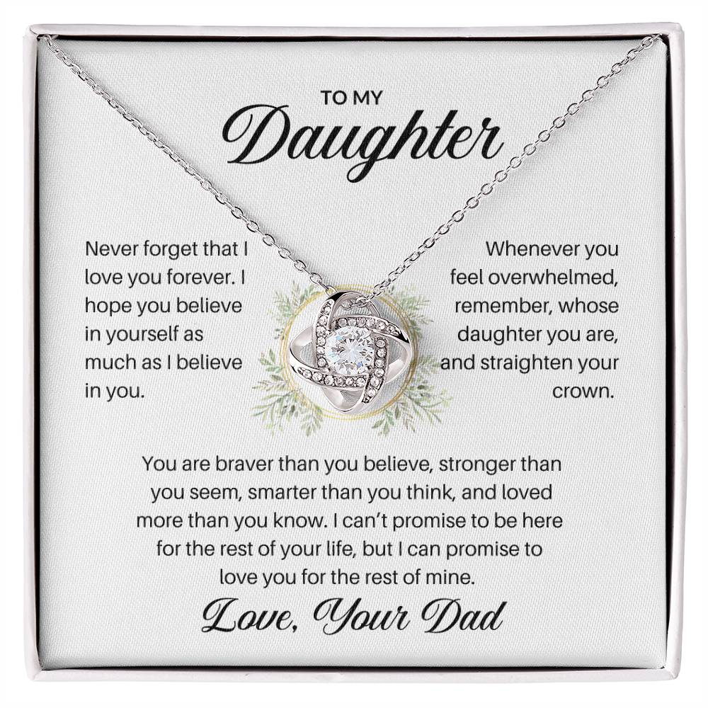 To My Daughter | Never Forget That I Love You - Love Knot Necklace - Smith&