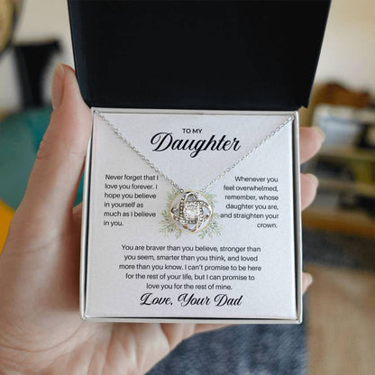 To My Daughter | Never Forget That I Love You - Love Knot Necklace - Smith&