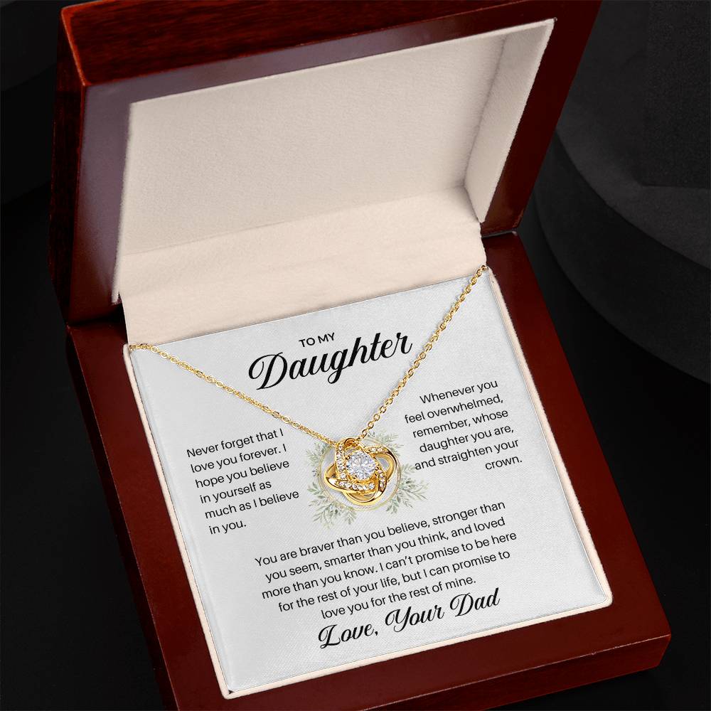 To My Daughter | Never Forget That I Love You - Love Knot Necklace - Smith&