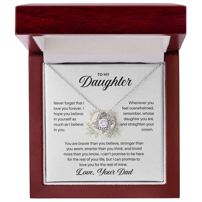 To My Daughter | Never Forget That I Love You - Love Knot Necklace - Smith&