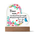 To My Bonus Mom | Printed Heart Acrylic Plaque - Smith&