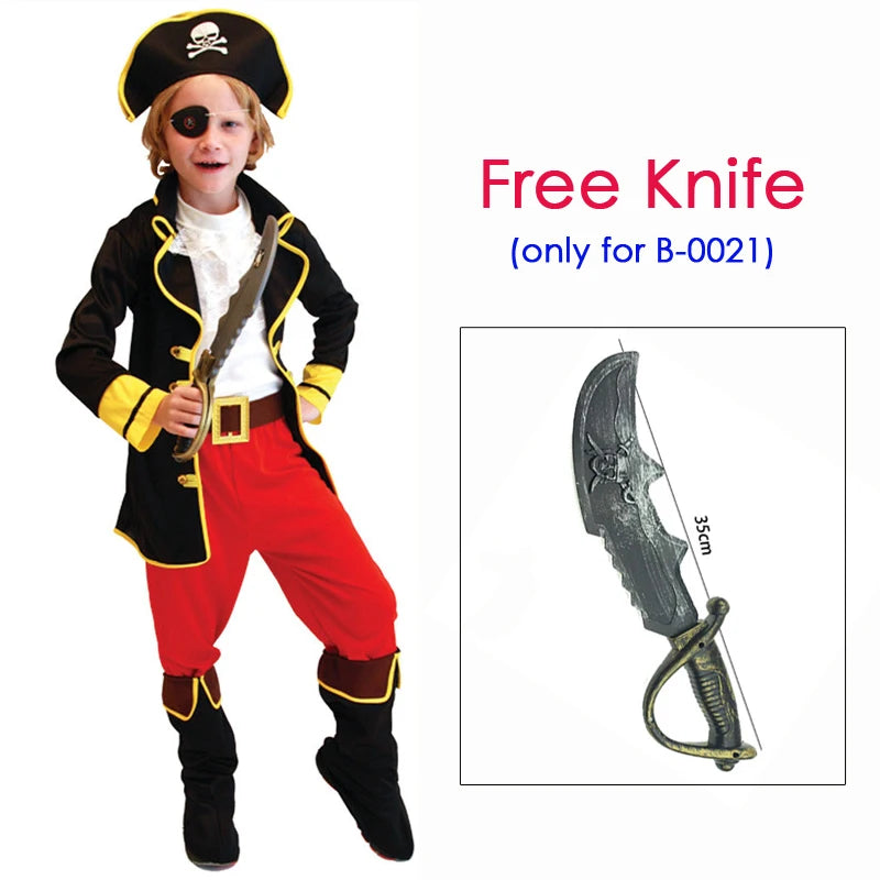 Halloween Costumes for Boy Boys Kids Children Pirate Costume Fantasia Infantil Cosplay Clothing