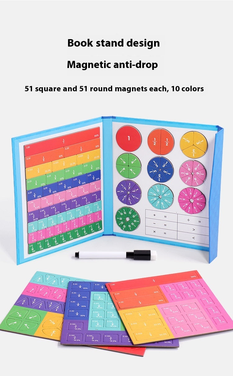 Magnetic Fraction Plate Demonstrator Teaching Toy