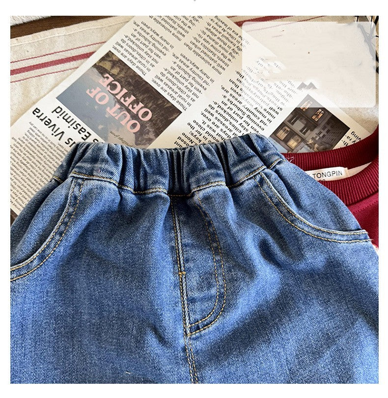 Jeans For Children In Spring Wear