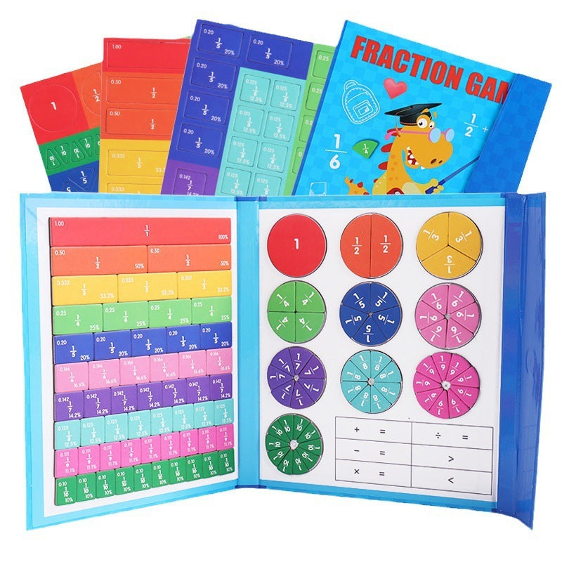 Magnetic Fraction Plate Demonstrator Teaching Toy