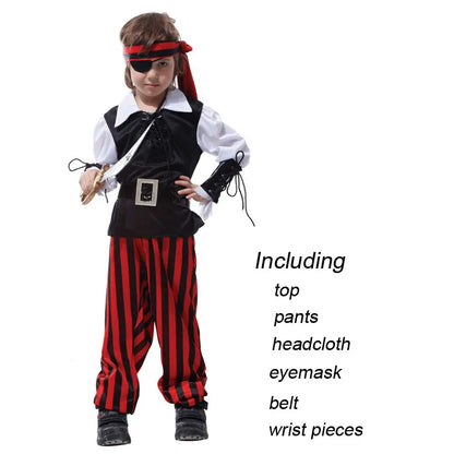 Halloween Costumes for Boy Boys Kids Children Pirate Costume Fantasia Infantil Cosplay Clothing