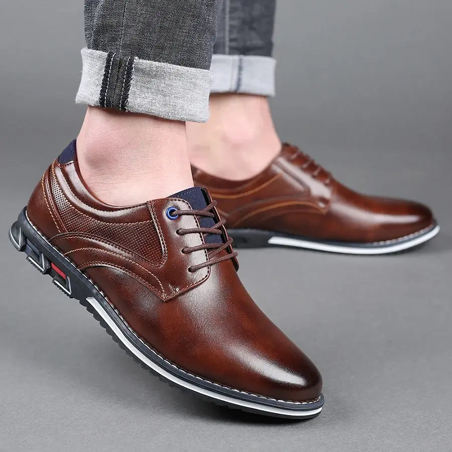 Retro Men Shoes Business Brand Leather Shoes - Smith&